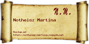 Notheisz Martina névjegykártya